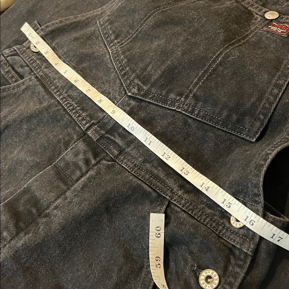 Vintage Guess Charcoal Denim Overalls - Picture 9 of 15